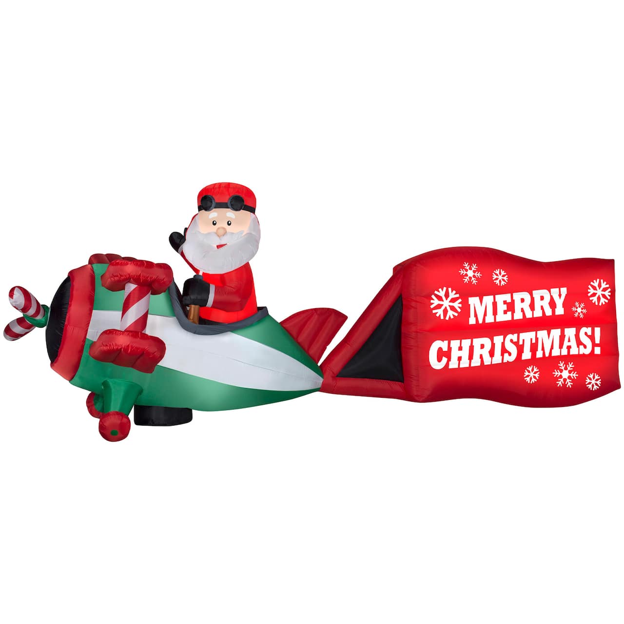 6ft. Colossal Airblown® Inflatable Christmas Santa on Airplane